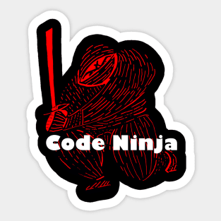 Code Ninja (red and black) Sticker